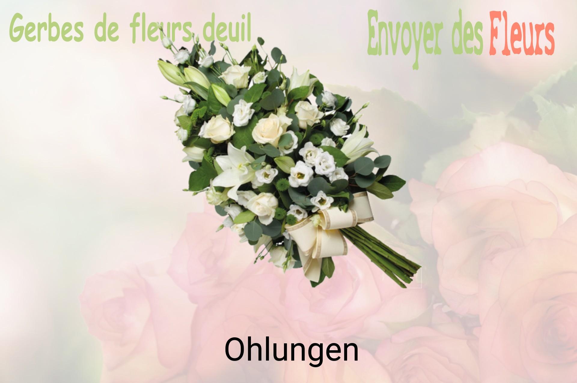 Gerbe de fleurs de deuil livrée à Ohlungen